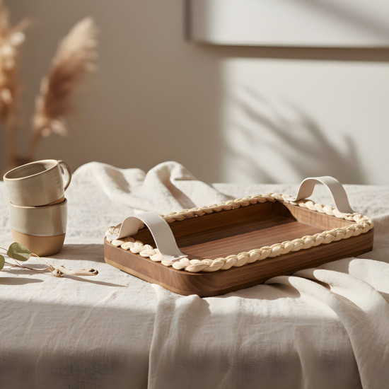 Wooden Tray Set 3 Pcs